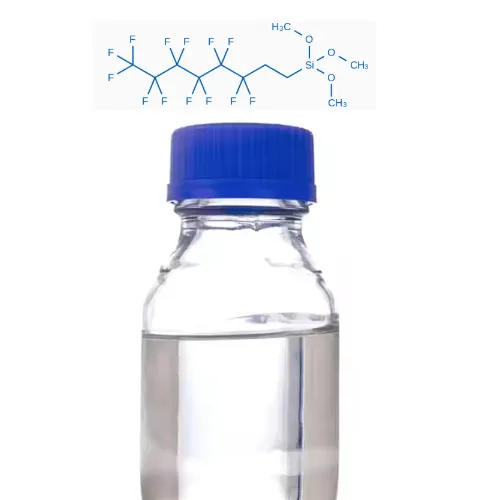1h, 1h, 2h, 2H-perfluorooctyltrimethoxysilane le haghaidh CAS cóireála dromchla 85857-16-5