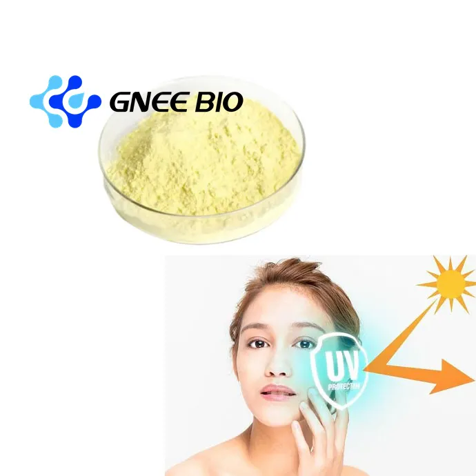 98% íonacht bis-ethylhexyloxyphenol methoxyphenyl triazine nó bemotrizinol CAS 187393-00-6