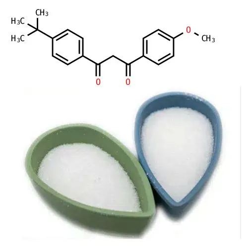 Gníomhaire grianscéithe avobenzone le CAS íonachta ard 70356-09-1